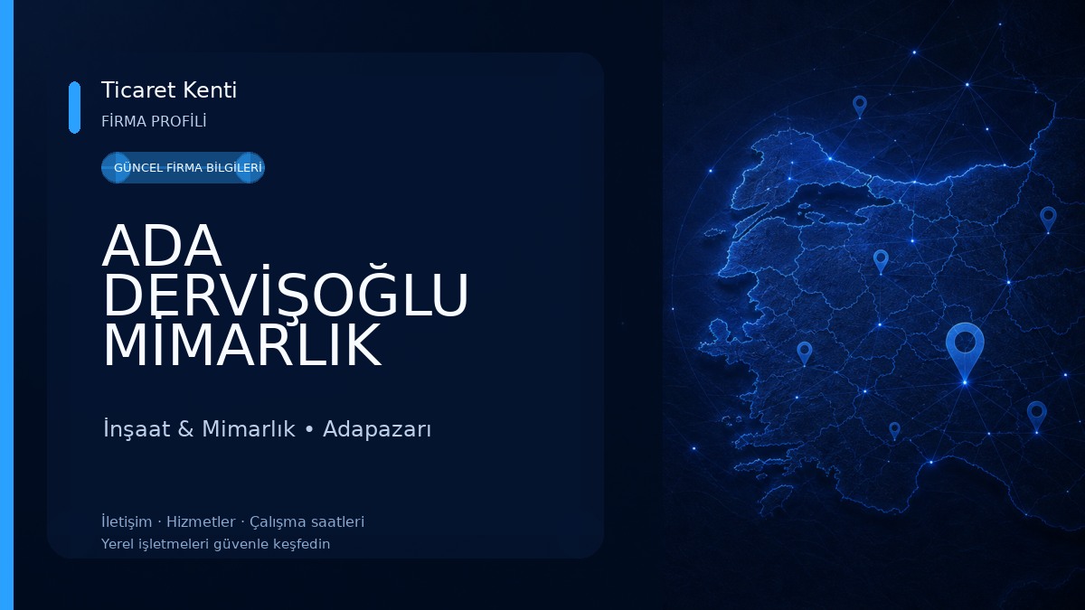 ADA DERVİŞOĞLU MİMARLIK İNŞAAT LTD.ŞTİ İnşaat & Mimarlık