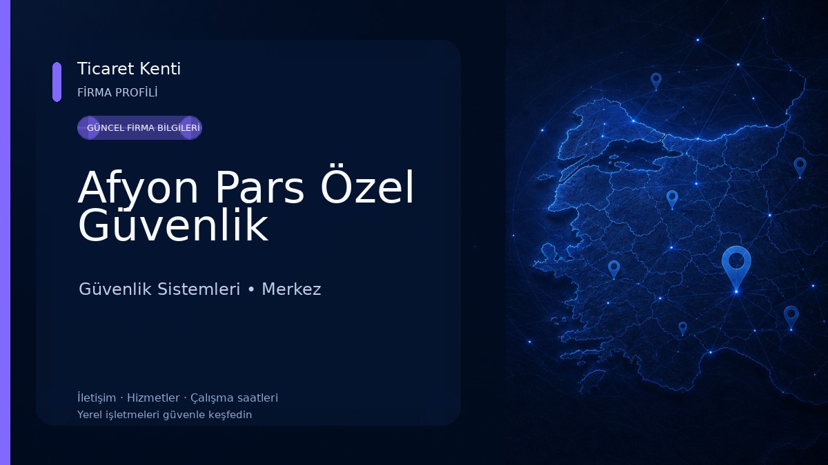 Afyon Pars Özel Güvenlik Güvenlik Sistemleri