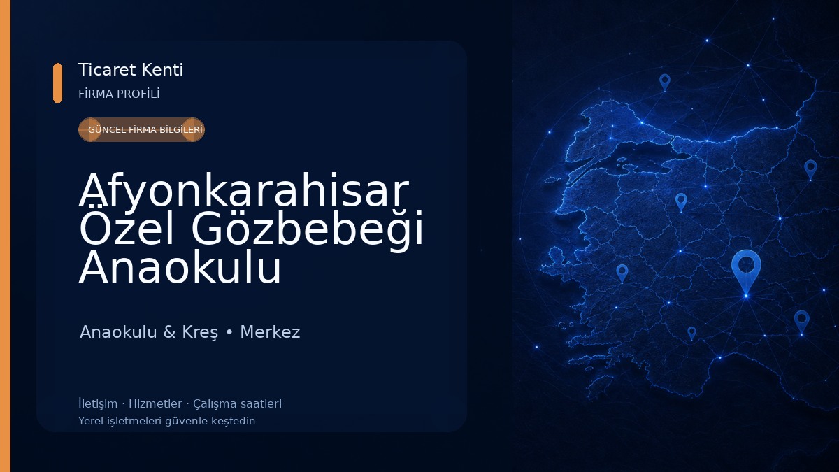 Afyonkarahisar Özel Gözbebeği Anaokulu Geleceğin büyükleri için sizinleyiz 