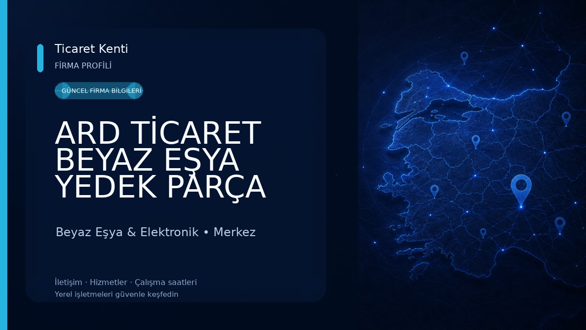 ARD TİCARET BEYAZ EŞYA YEDEK PARÇA Beyaz Eşya & Elektronik