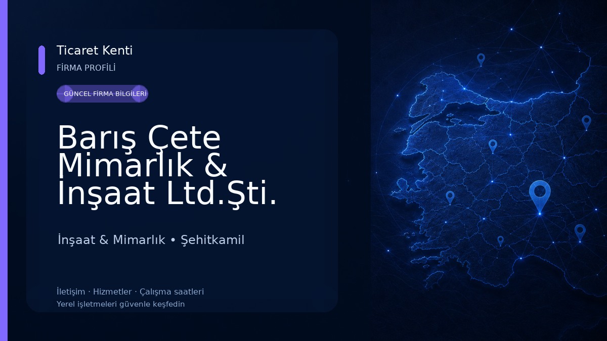 Barış Çete Mimarlık & İnşaat Ltd.Şti. İnşaat & Mimarlık