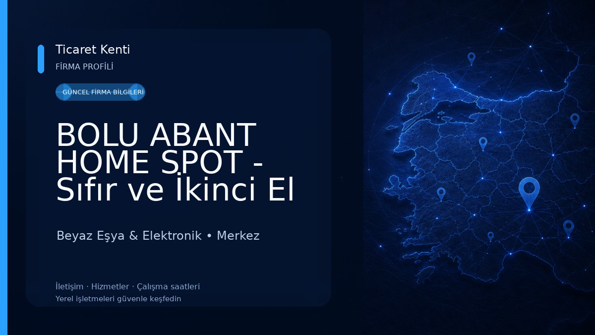 BOLU ABANT HOME SPOT - Sıfır ve İkinci El Eşya Perakende ve Toptan Alım Satım Mağazası -