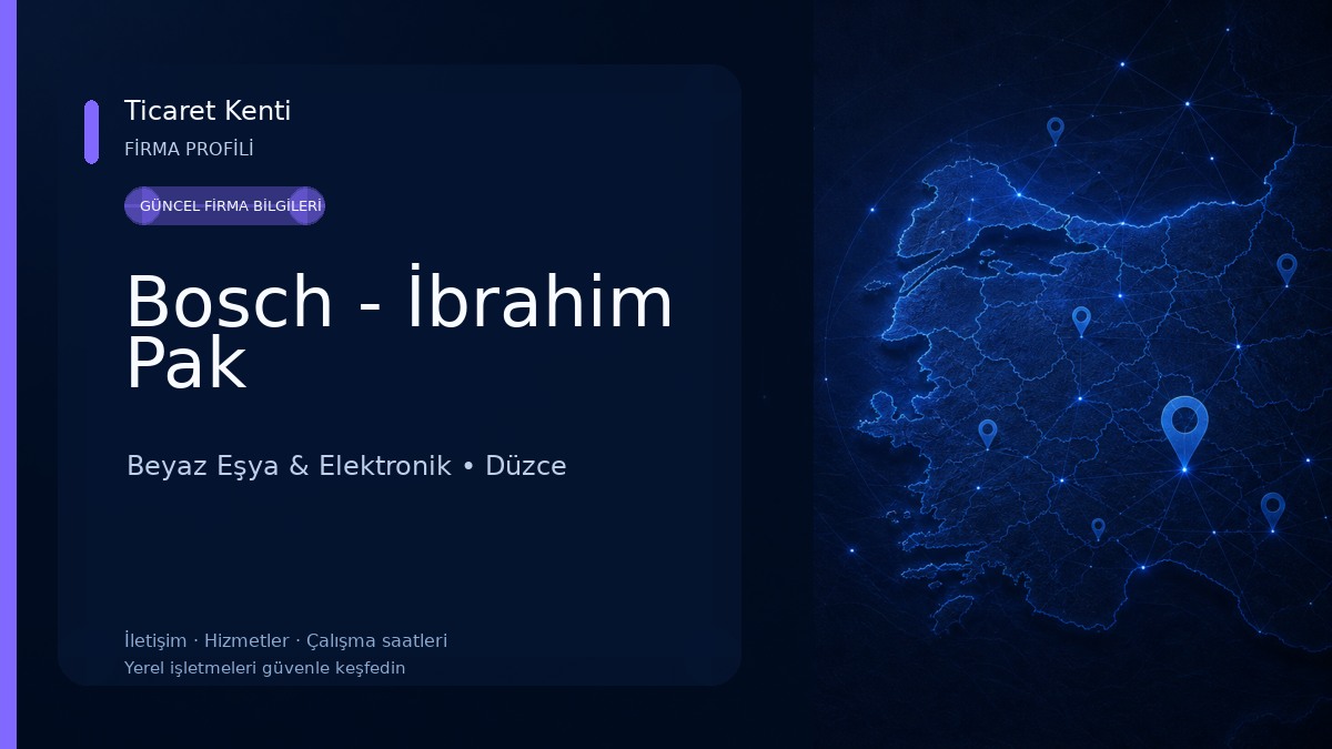 Bosch - İbrahim Pak Beyaz Eşya & Elektronik