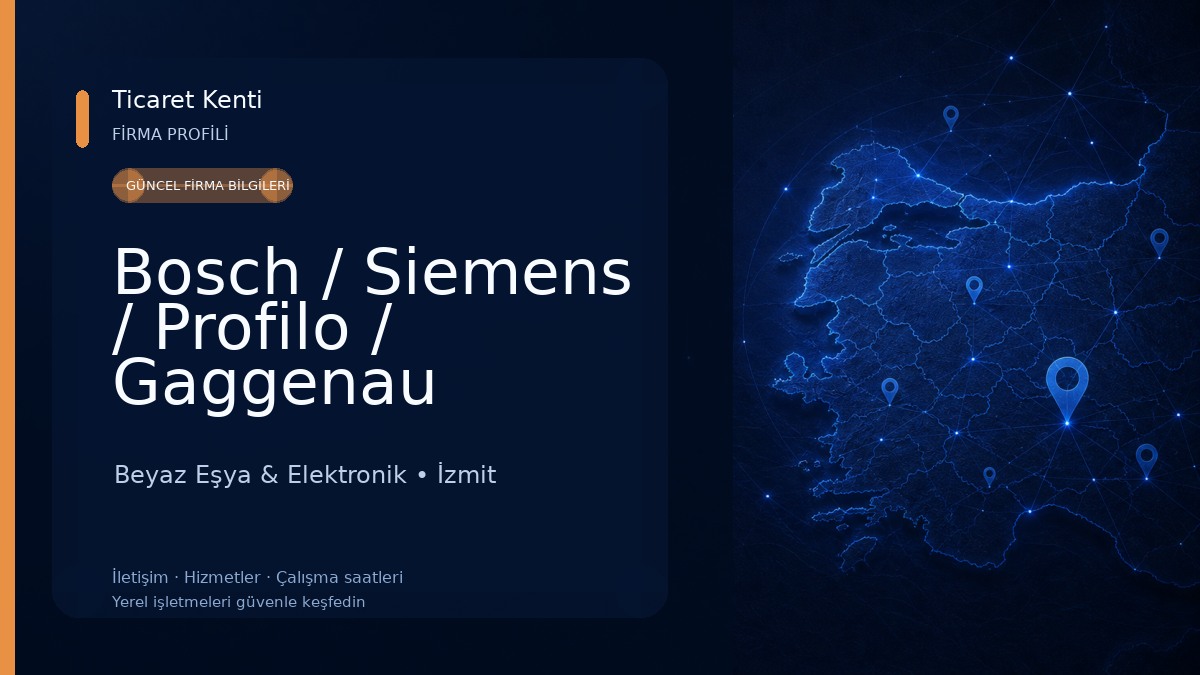 Bosch / Siemens / Profilo / Gaggenau Yetkili Servis Beyaz Eşya & Elektronik