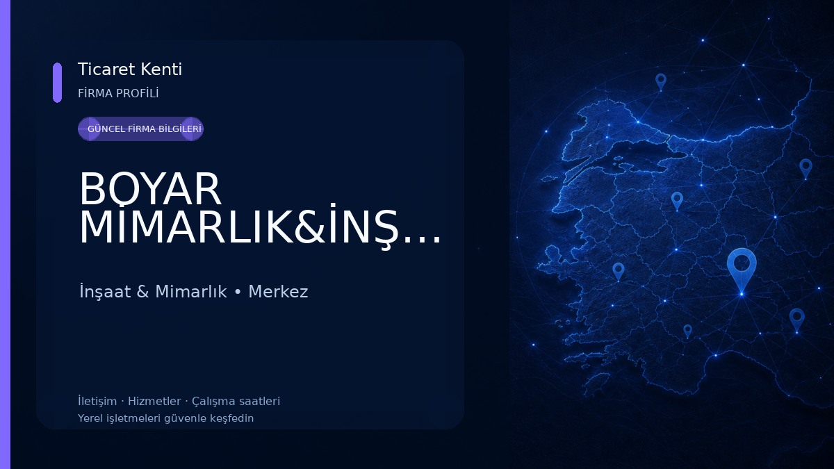 BOYAR MİMARLIK&İNŞAAT