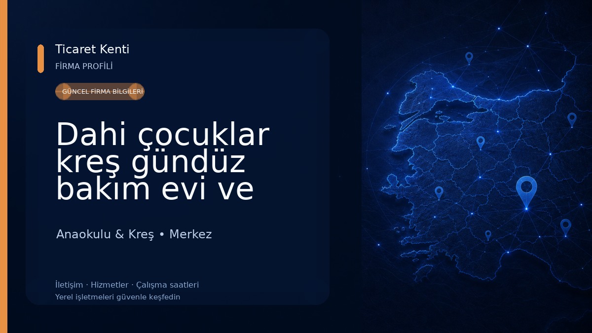 Dahi çocuklar kreş gündüz bakım evi ve anaokulu Anaokulu & Kreş
