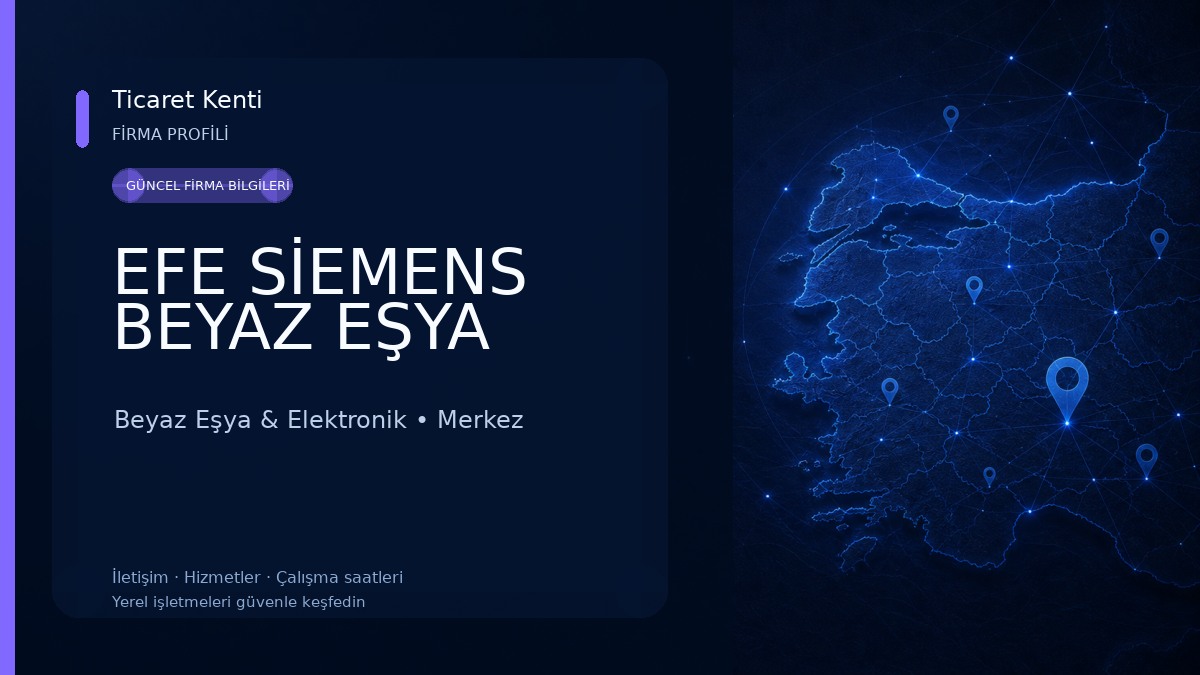 EFE SİEMENS BEYAZ EŞYA Beyaz Eşya & Elektronik