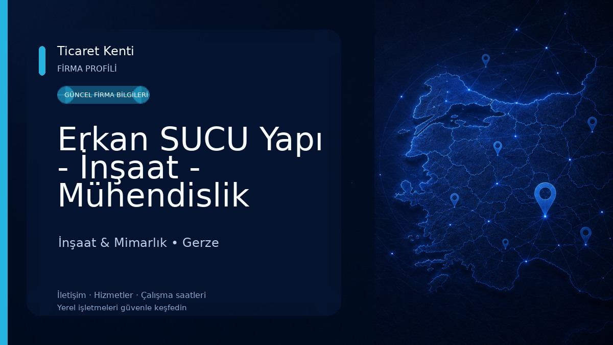 Erkan SUCU Yapı - İnşaat - Mühendislik 