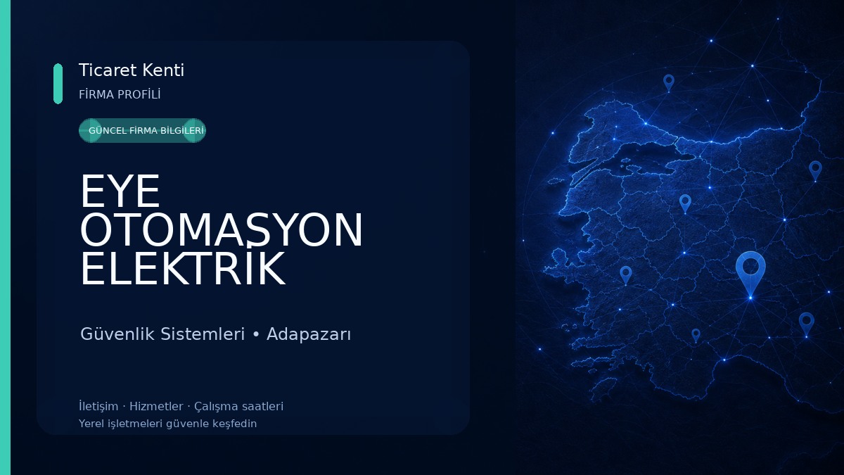 EYE OTOMASYON ELEKTRİK KAMERA VE GÜVENLİK SİSTEMLERİ Güvenlik Sistemleri