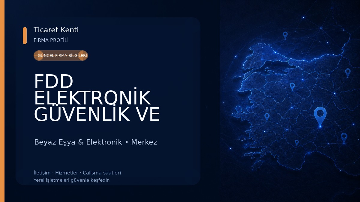 FDD ELEKTRONİK GÜVENLİK VE YANGIN ALARM SİSTEMLERİ Beyaz Eşya & Elektronik