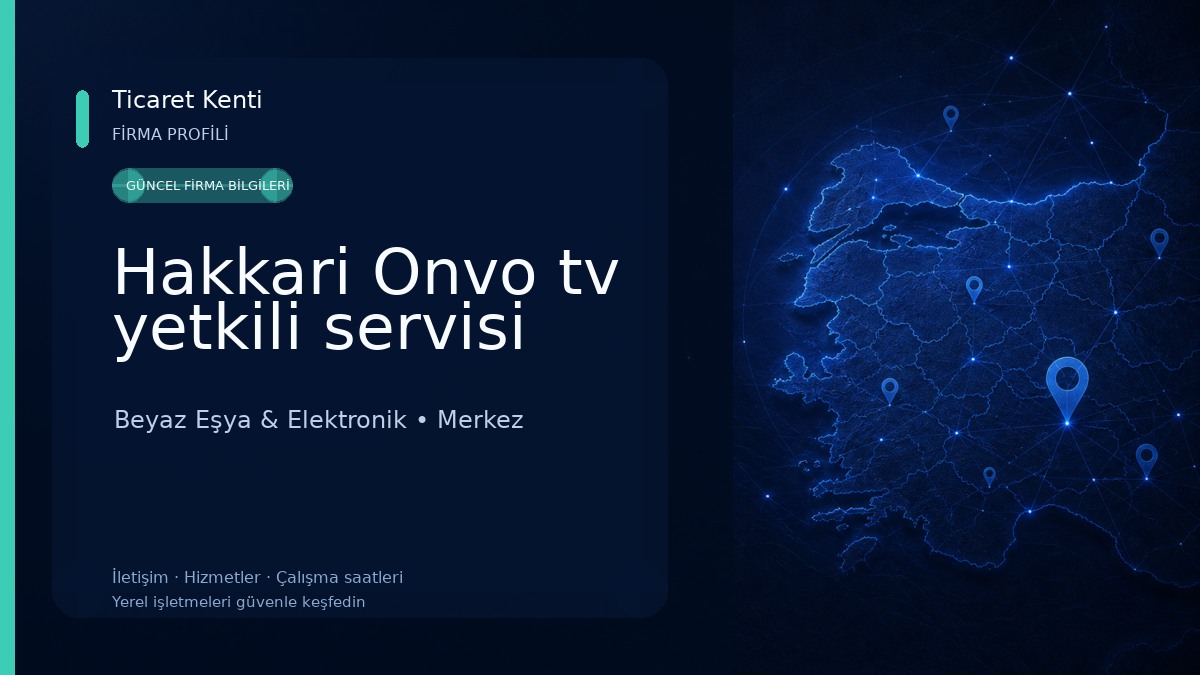 Hakkari Onvo tv yetkili servisi Beyaz Eşya & Elektronik