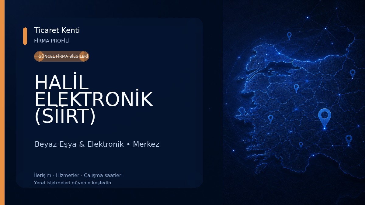 HALİL ELEKTRONİK (SİİRT) Beyaz Eşya & Elektronik