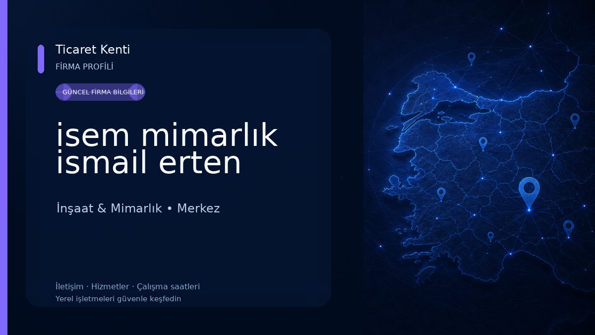 isem mimarlık ismail erten İnşaat & Mimarlık