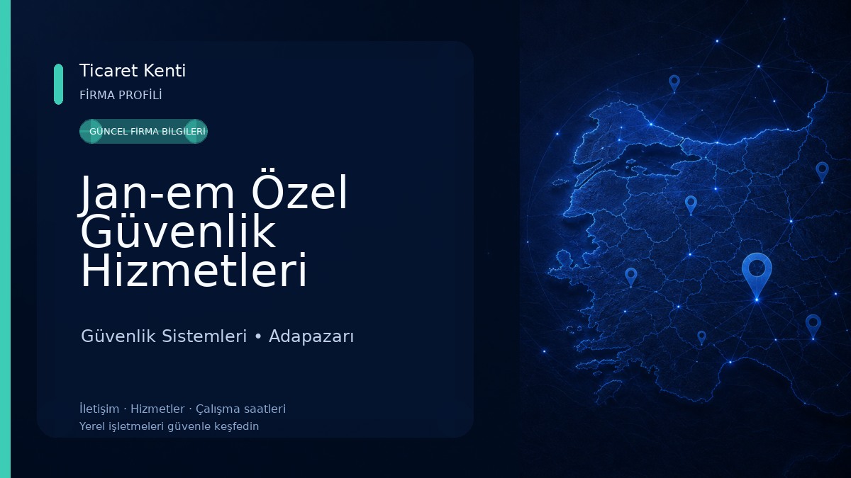 Jan-em Özel Güvenlik Hizmetleri Güvenlik Sistemleri