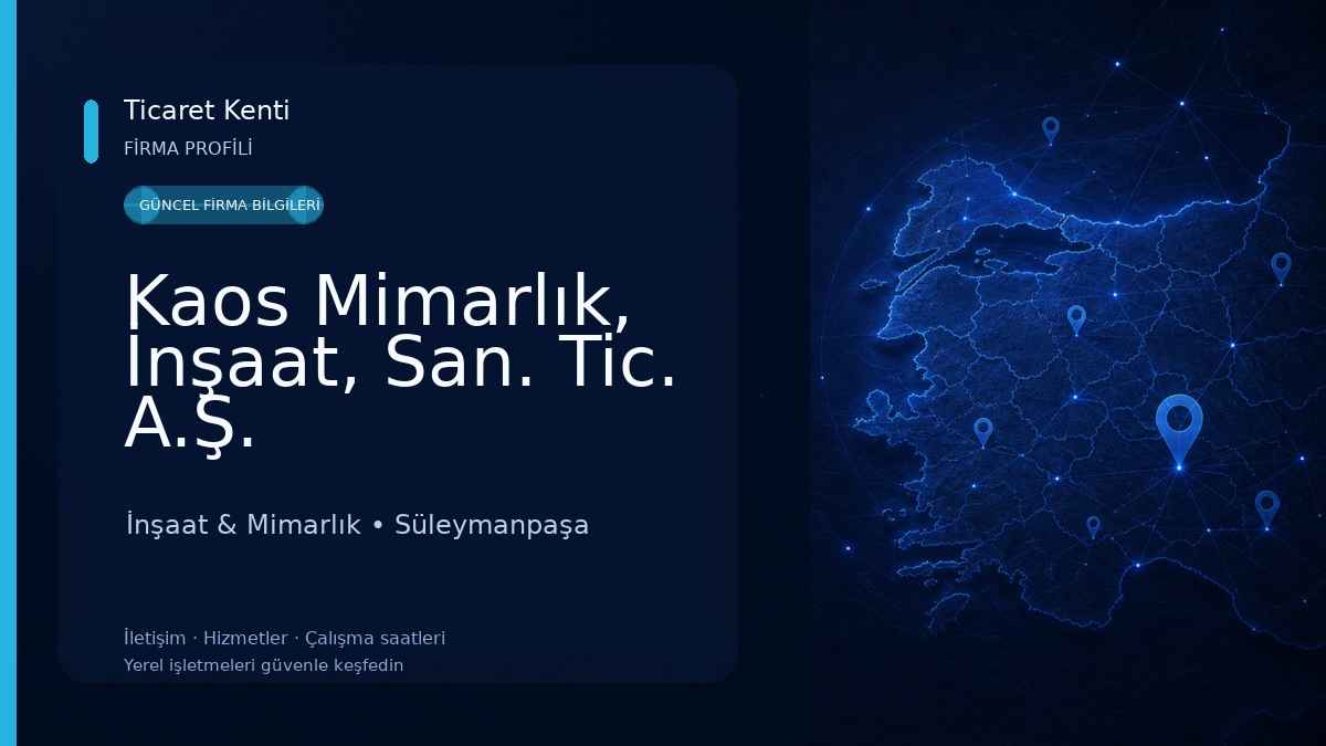 Kaos Mimarlık, İnşaat, San. Tic. A.Ş. İnşaat & Mimarlık