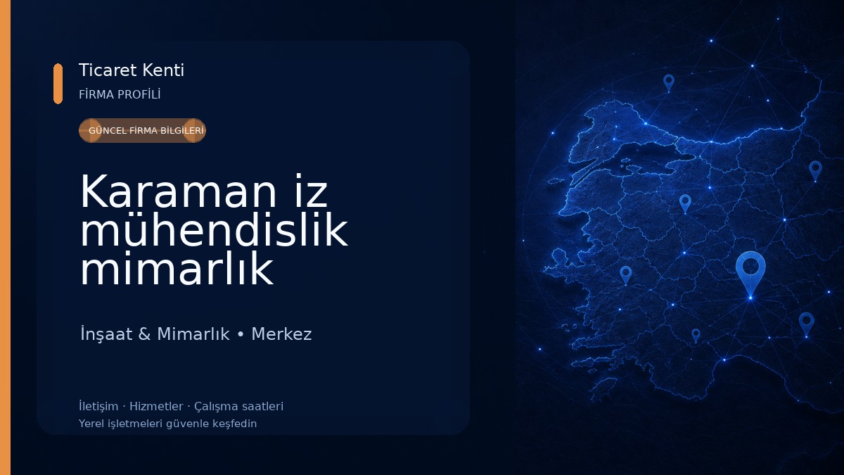 Karaman iz mühendislik mimarlık İnşaat & Mimarlık