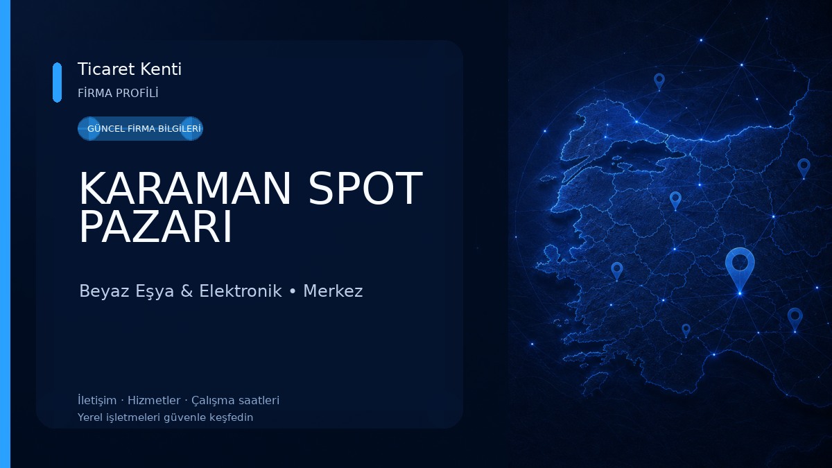 KARAMAN SPOT PAZARI Beyaz Eşya & Elektronik