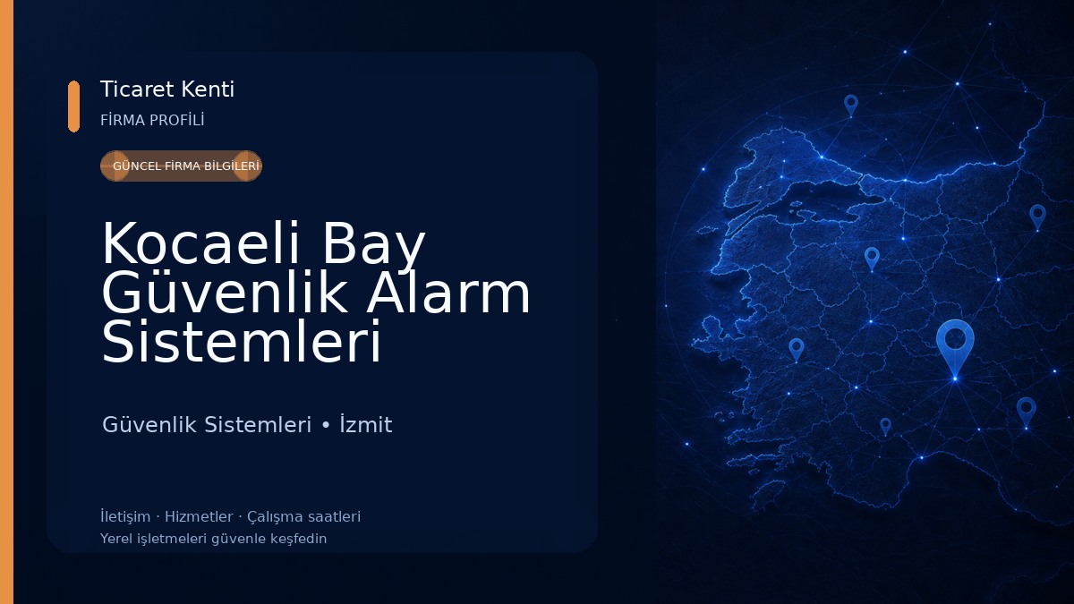 Kocaeli Bay Güvenlik Alarm Sistemleri Güvenlik Sistemleri