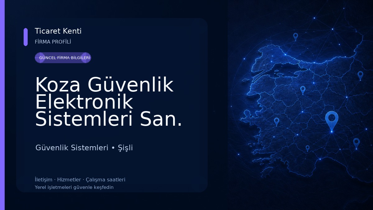 Koza Güvenlik Elektronik Sistemleri San. Tic. Ltd. Şti. Güvenlik Sistemleri