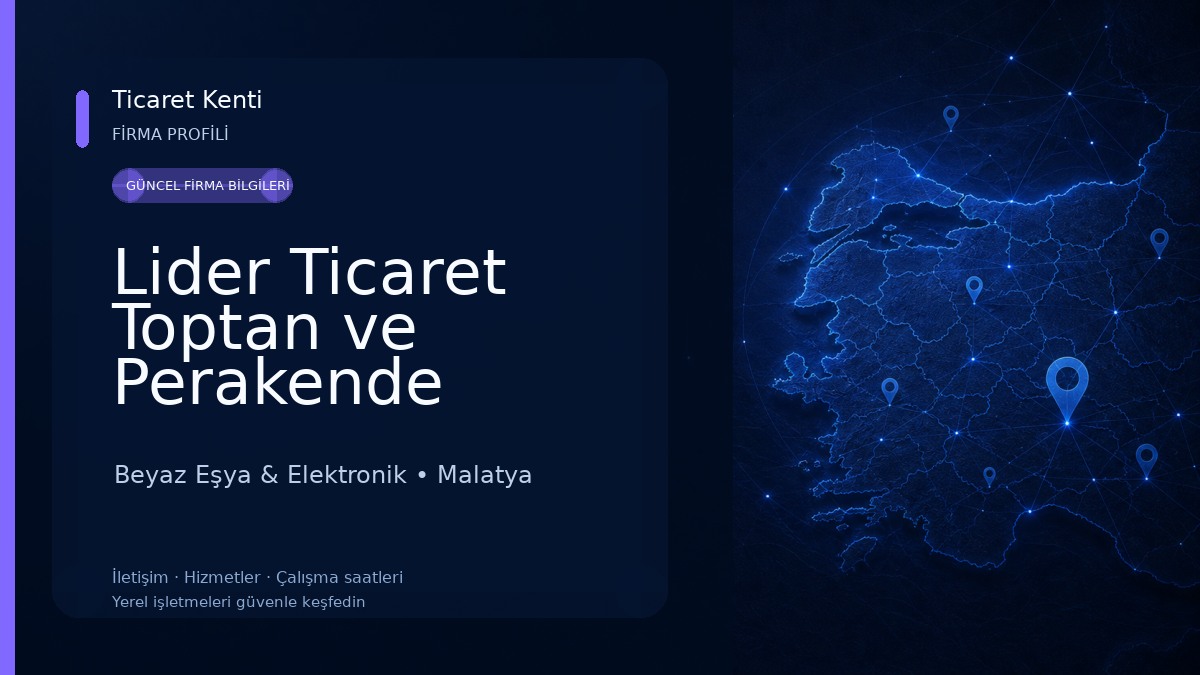 Lider Ticaret Toptan ve Perakende Beyaz Eşya Yedek Parça Satış 