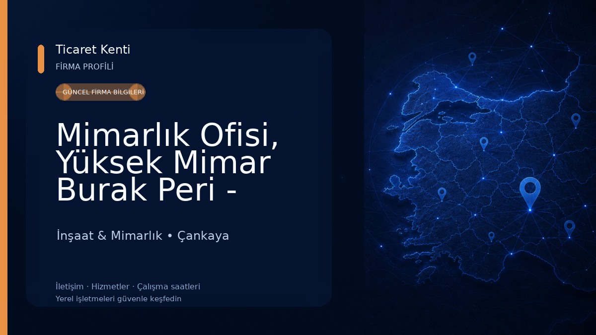 Mimarlık Ofisi, Yüksek Mimar Burak Peri - Maviperi Mimarlık İnşaat & Mimarlık