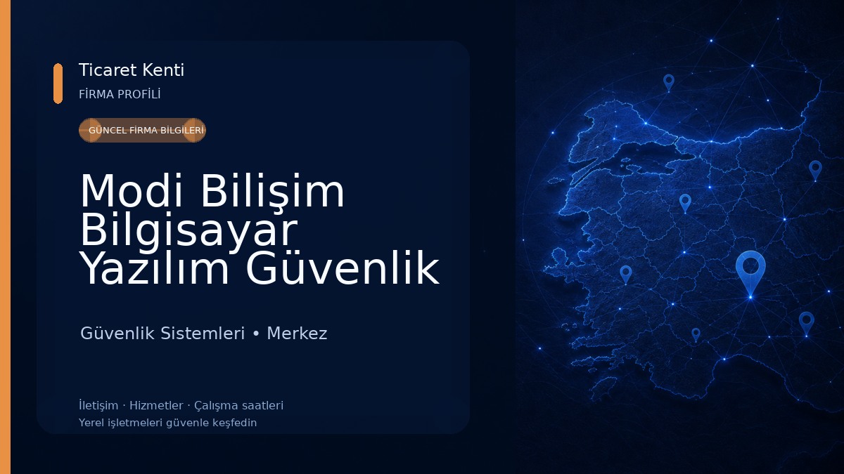 Modi Bilişim Bilgisayar Yazılım Güvenlik Sistemleri ve Tartı Aletleri 
