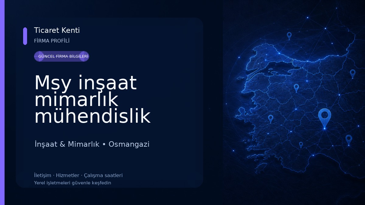 Msy inşaat mimarlık mühendislik