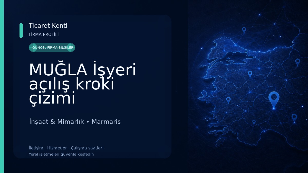 MUĞLA İşyeri açılış kroki çizimi İnşaat & Mimarlık