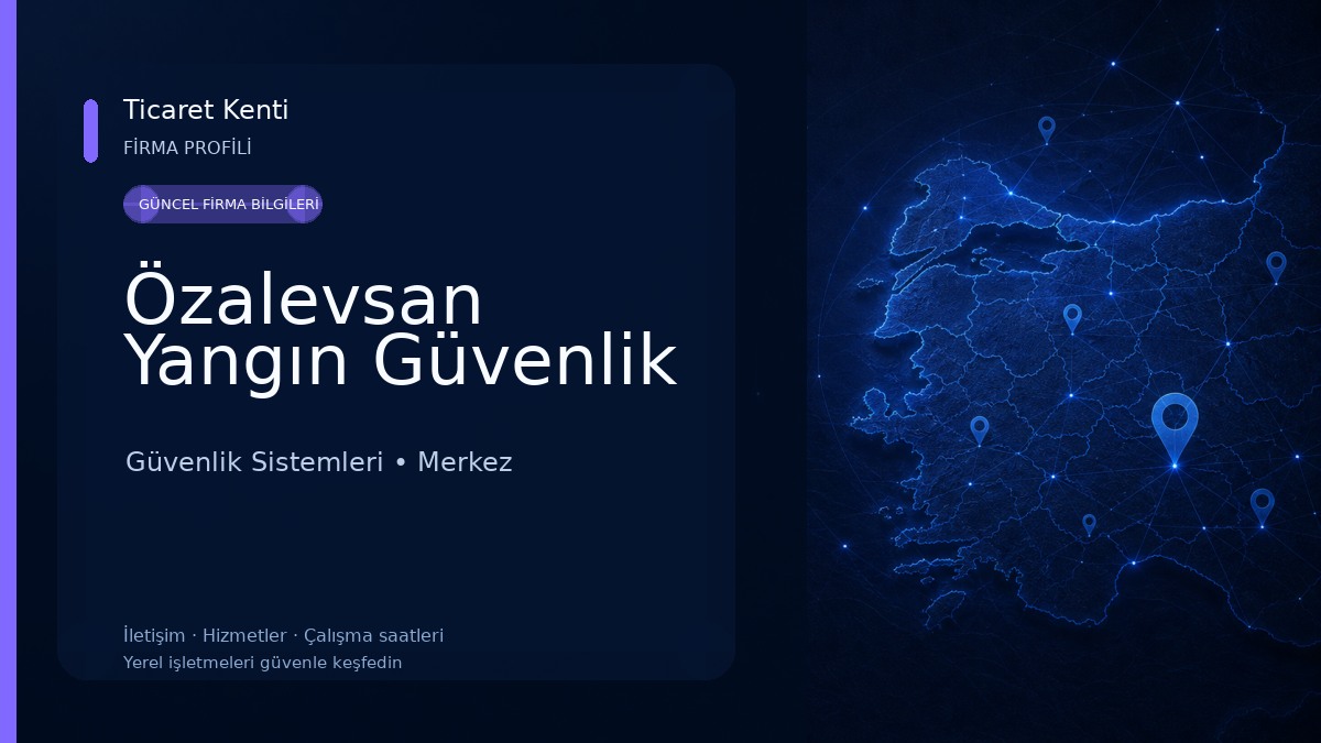 Özalevsan Yangın Güvenlik Güvenlik Sistemleri