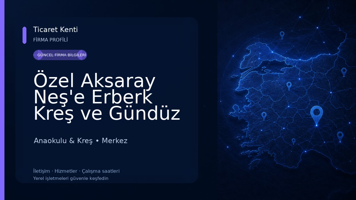 Özel Aksaray Neş'e Erberk Kreş ve Gündüz Bakımevi