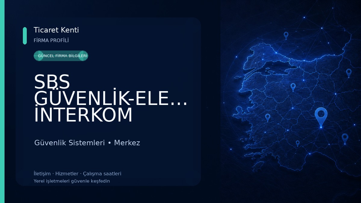 SBS GÜVENLİK-ELEKTRONİK-BİLİŞİM İNTERKOM SİSTEMLERİ Güvenlik Sistemleri