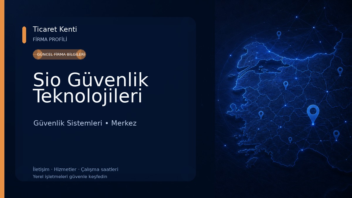 Sio Güvenlik Teknolojileri Güvenlik Sistemleri