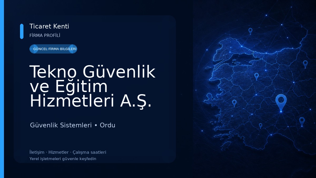 Tekno Güvenlik ve Eğitim Hizmetleri A.Ş. Güvenlik Sistemleri