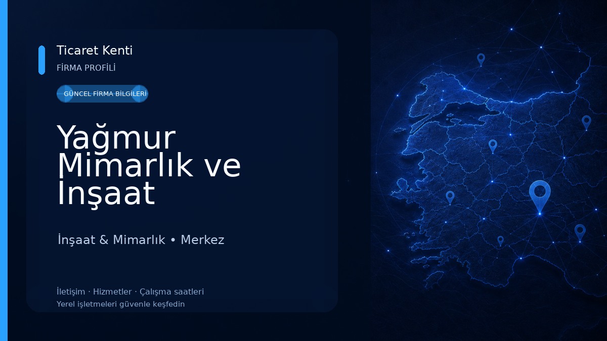 Yağmur Mimarlık ve İnşaat İnşaat & Mimarlık