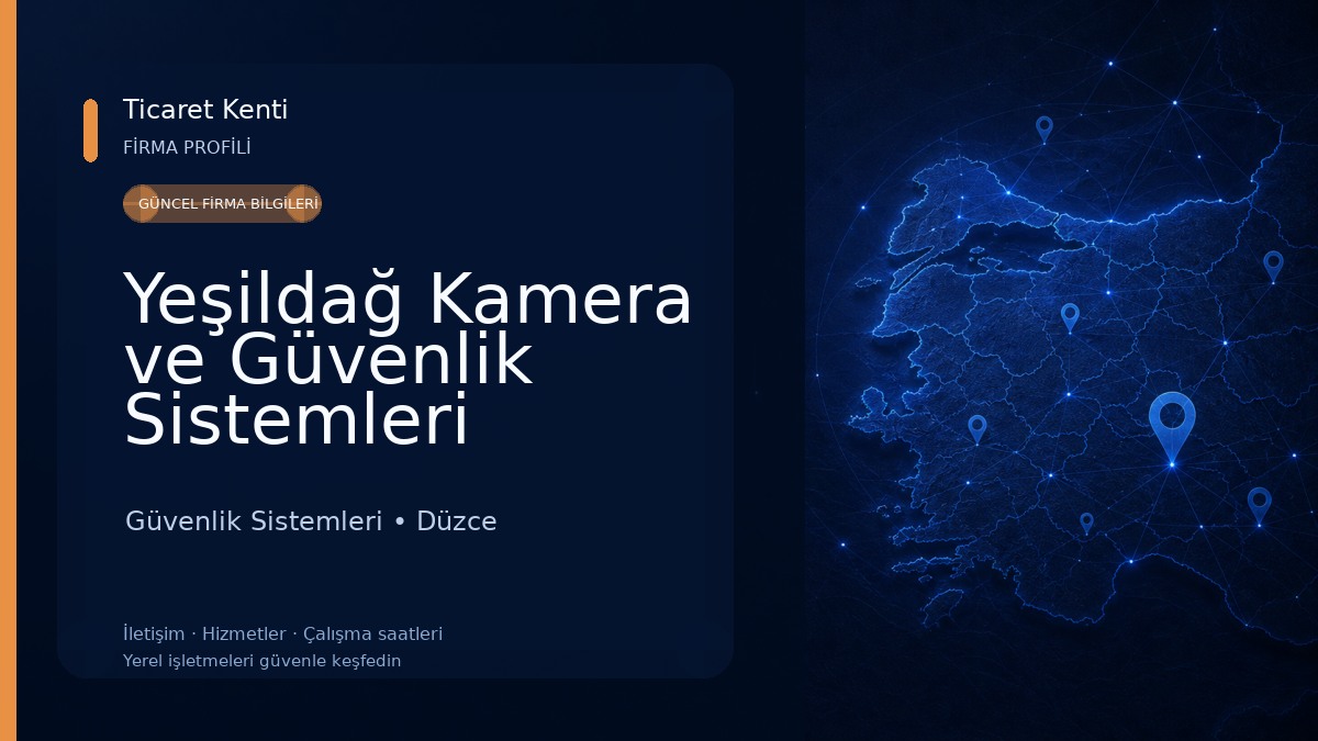 Yeşildağ Kamera ve Güvenlik Sistemleri Güvenlik Sistemleri