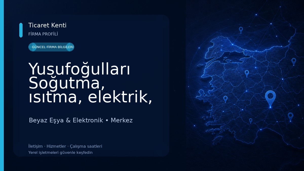 Yusufoğulları Soğutma, ısıtma, elektrik, kombi, klima beyaz eşya tamir servisi Beyaz Eşya & Elektronik