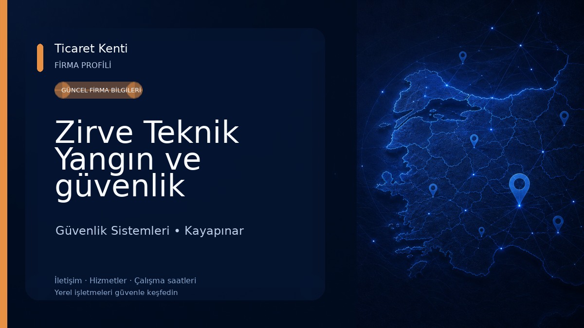 Zirve Teknik Yangın ve güvenlik sistemleri Diyarbakır Şubesi Güvenlik Sistemleri